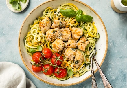 Noodles & Company Zucchini Pesto with Grilled Chicken